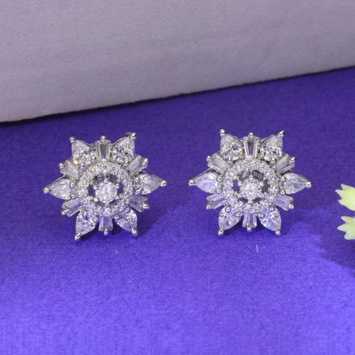 Stunning silver ad earring 1334 Pune jewellers for artificial jewellery